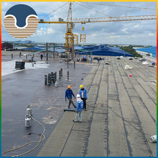 Chống thấm sàn mái màng khò 3mm KCN Nhơn Trạch V